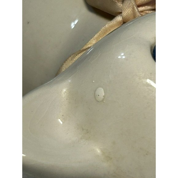 Vintage 1974 Elpa Al Cobaca Portugal Blue Eyed White Cat Figurine w/flowers VGUC - Picture 10 of 12